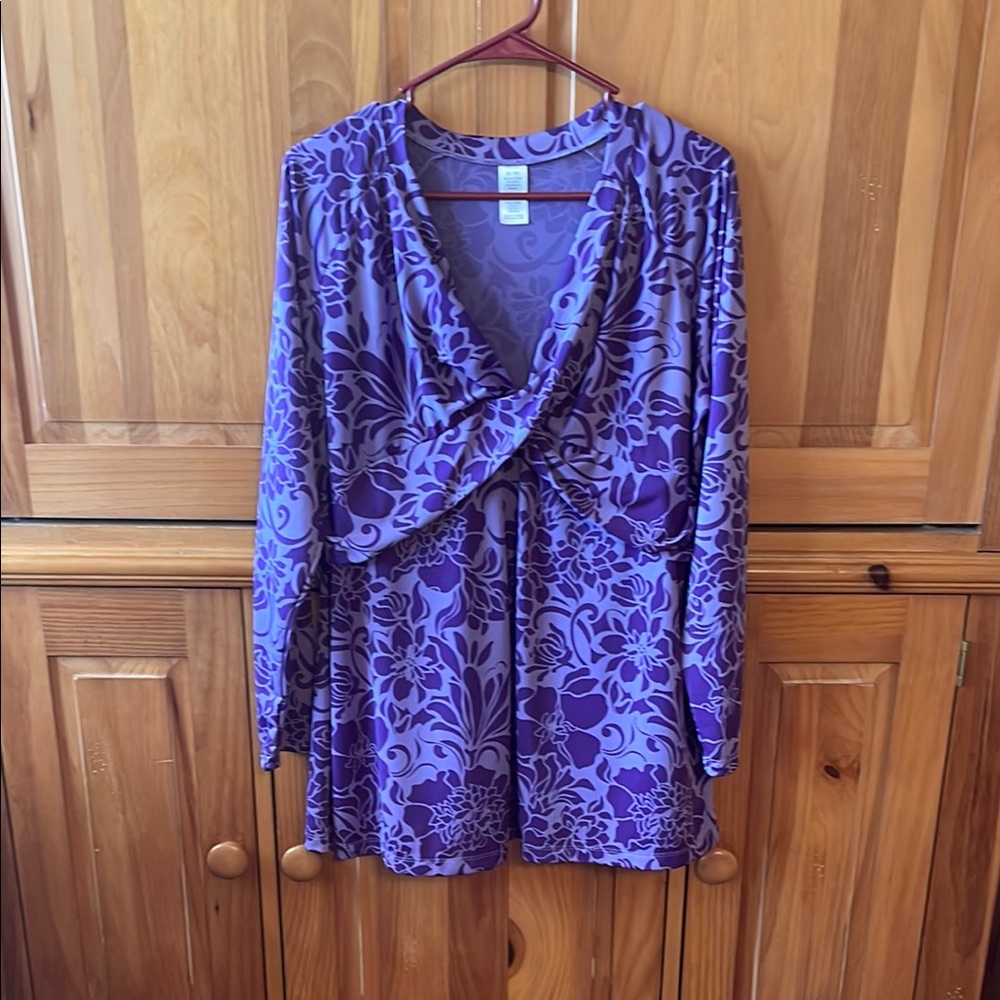 Purple Floral Women's Top